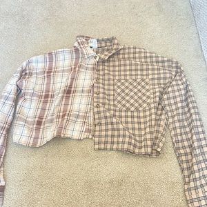 cropped flannel